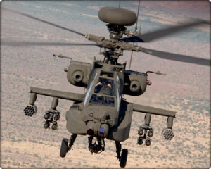 An apache helicopter