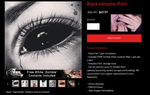 black sclera contact lenses