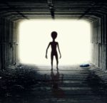 Boy Encounter Black Alien Outside His Door